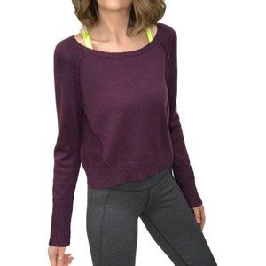 [Athleta] Kinsley Cropped Sweater Autumn Plum